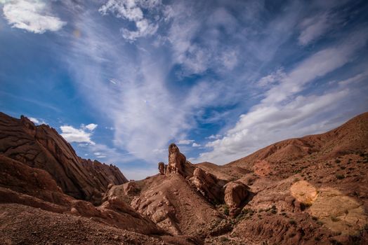 Travel destination called Monkey Fingers - Dades Canyon, Atlas Mountains, Morocco