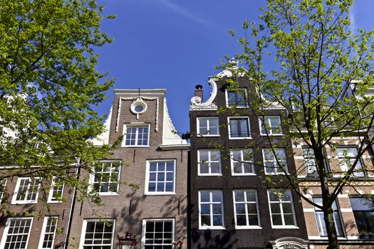 Famous architecture of Amsterdam, Netherlands, Europe