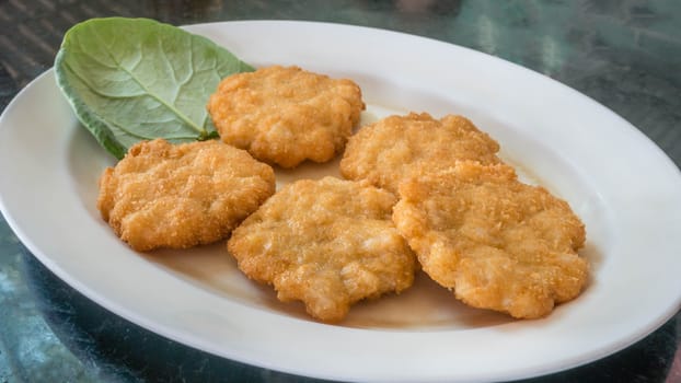 deep fried shrimp cakes , thai style food