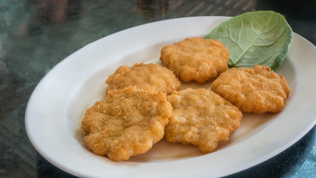 deep fried shrimp cakes , thai style food