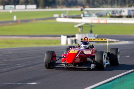 MELBOURNE, WINTON/AUSTRALIA, 12 JUNE , 2016:  Formula 3 Driver, Nathan Kumar in race 2 of the Shannnon's Nationals on the 12 June, 2016 at Winton.