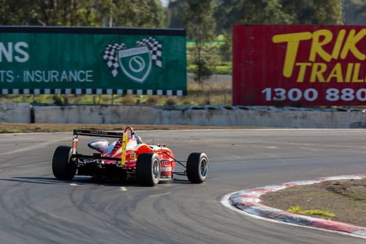 MELBOURNE, WINTON/AUSTRALIA, 12 JUNE , 2016:  Formula 3 Driver, Cameron Shields in race 2 of the Shannnon's Nationals on the 12 June, 2016 at Winton.
