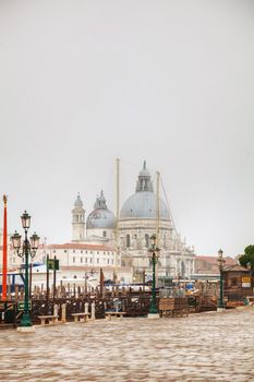 Di Santa Maria della Salute as seen from San Marco square in the morning