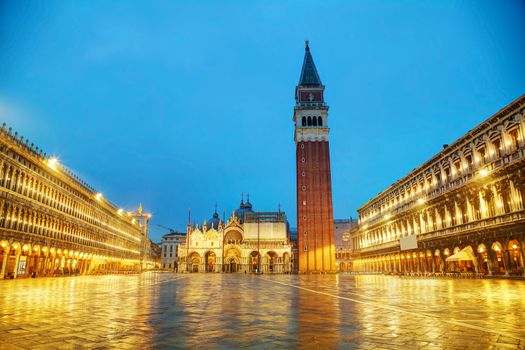 San Marco square in Venice, Italy early in the morning