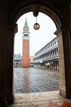 San Marco square in Venice, Italy early in the morning