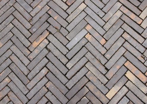 Striped outdoor clay tile surface design and texture