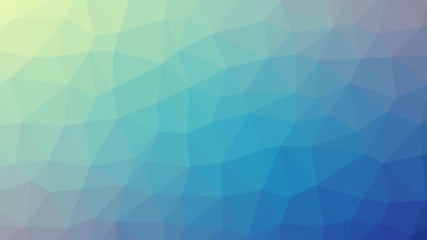 Abstract blue gradient lowploly of many triangles background for use in design.