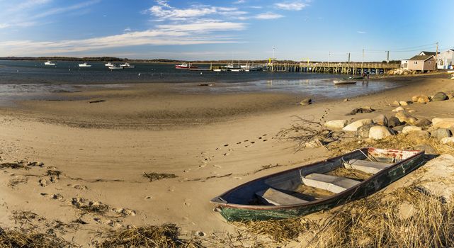 Pine Point Beach located in Scarborough, Maine, outside of Portland