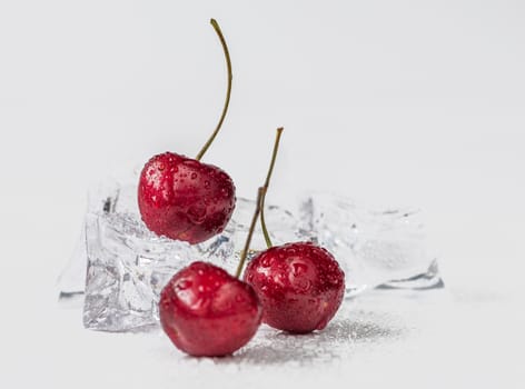 Group of fresh cherry in stuido shot