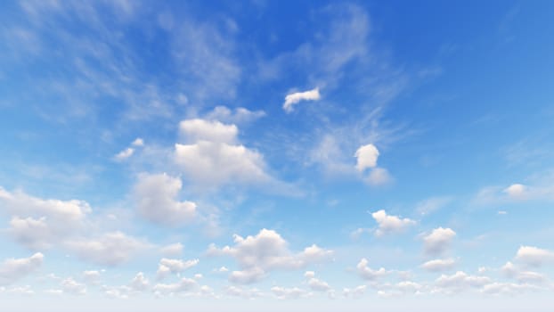 Cloudy blue sky abstract background, blue sky background with tiny clouds, 3d rendering

