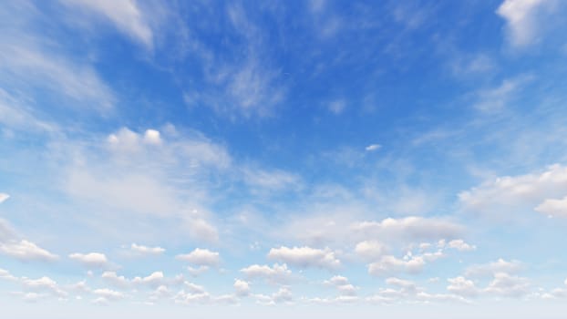 Cloudy blue sky abstract background, blue sky background with tiny clouds, 3d rendering

