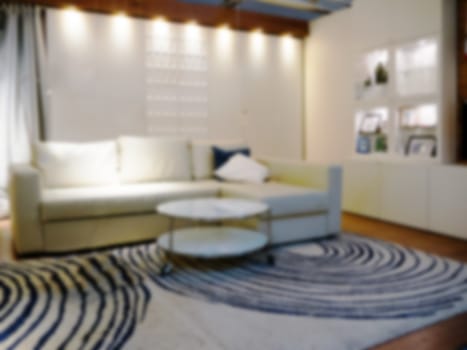 Blur in modern living room interior as background