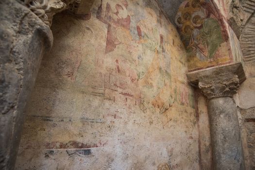 Demre, Turkey - July, 2015: Fresco in the Church of St. Nicholas in Demre, Turkey