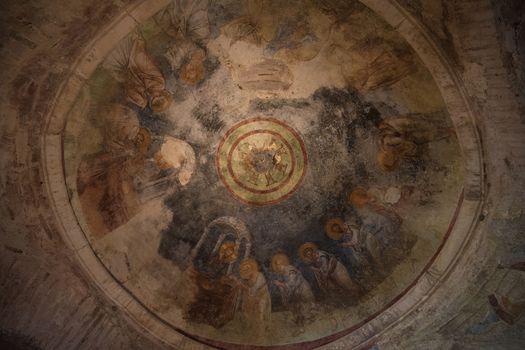 Demre, Turkey - July, 2015: Fresco in the Church of St. Nicholas in Demre, Turkey