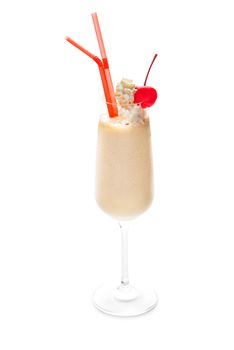 Summer fresh coctail on a white isolated background