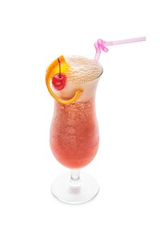 Summer fresh coctail on a white isolated background