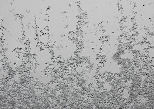Melting cold Snow Background From Inside of Window
