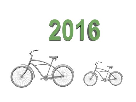 happy new year in old grey bike