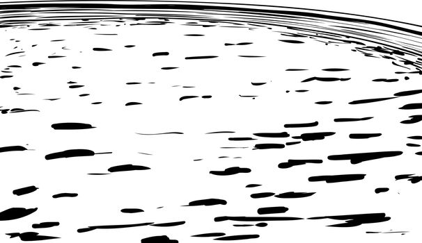 Hand drawn outline cartoon background of empty pool of water