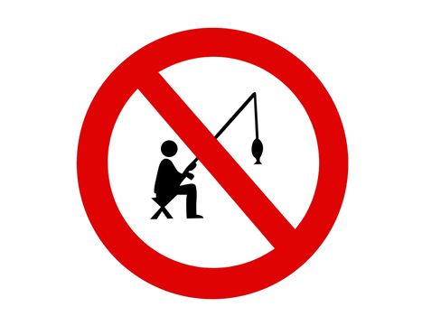 no fishing sign