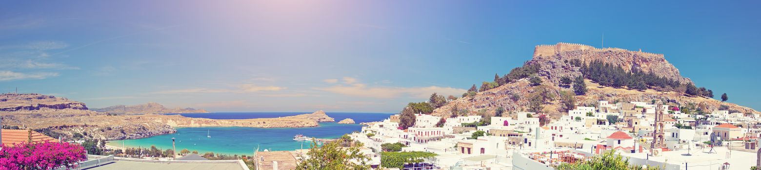 Lindos Bay, Rhodes Island, Greece