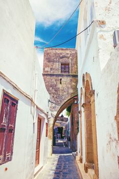 Lindos antique street. Rhodes,Greece