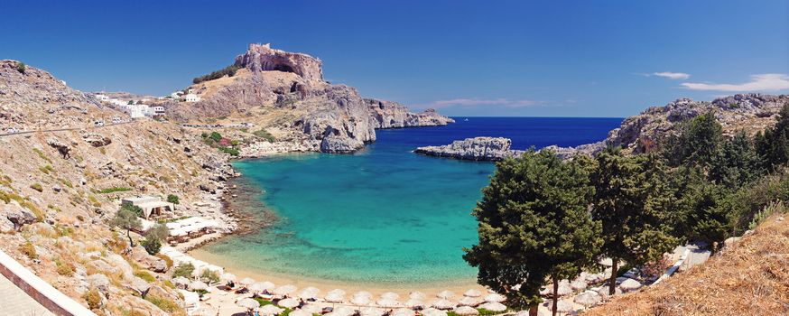 St. Paul's Bay in Lindos, Rhodes, Greece