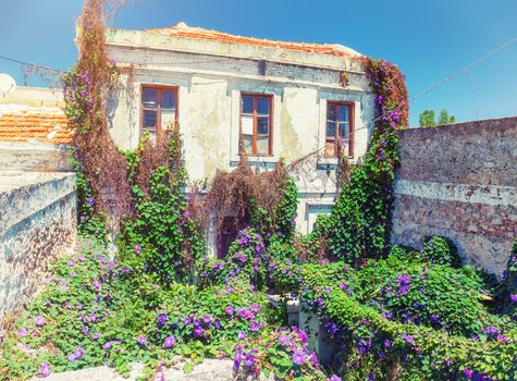 antique housein the colorful  village Koskinou on the island of Rhodes, Greece