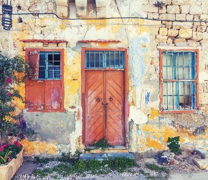 Photo of the old town  house, Rhodes island, Greece