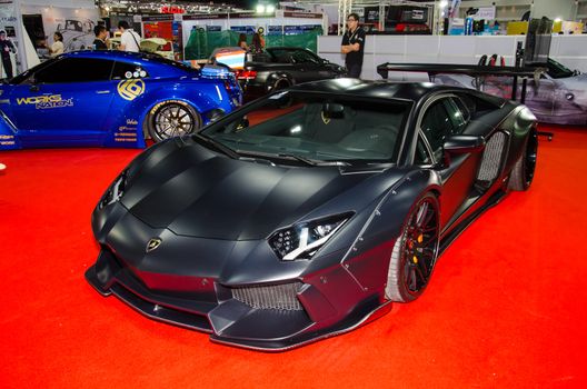 NONTHABURI - JUNE 22 : Lamborghini car on display at Bangkok International Auto Salon 2016 Exciting Modified Car Show on June 22, 2016 in Nonthaburi, Thailand.