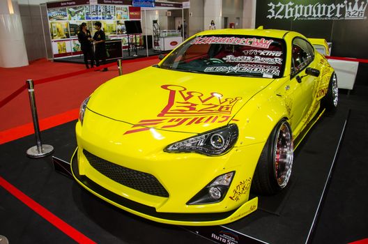 NONTHABURI - JUNE 22 : Toyota 86 326POWER car on display at Bangkok International Auto Salon 2016 Exciting Modified Car Show on June 22, 2016 in Nonthaburi, Thailand.