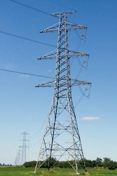 Power line pole.  energy, electricity, line, voltage,