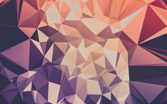 Abstract low poly background, geometry triangle, mosaic pastel color background