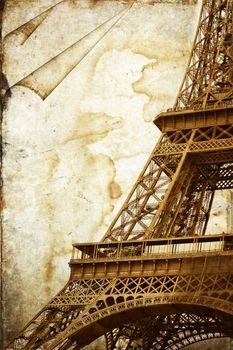 Abstract view of the Eiffel Tower in Paris. France