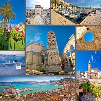 City of Split tourist collage, Dalmatia, Croatia