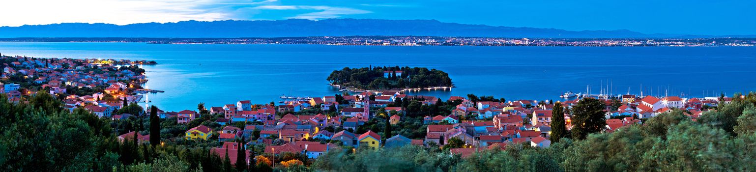 Island of Ugljan evening panorama, Dalmatia, Croatia