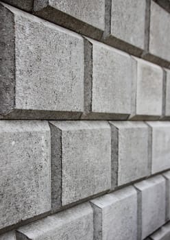 Grey Concrete Brick Closeup Background Left Perspective