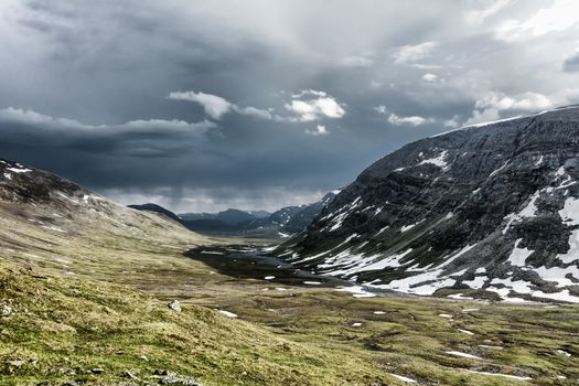 Tundra landscape in northern Lapland, Sweden