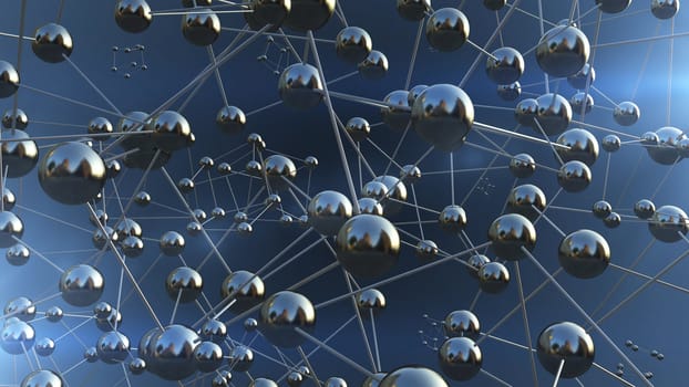 3D rendering of Molecule structure 3D. Business Concept.