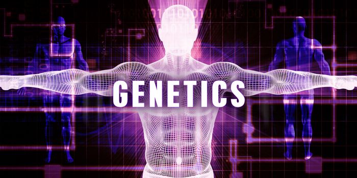 Genetics as a Digital Technology Medical Concept Art