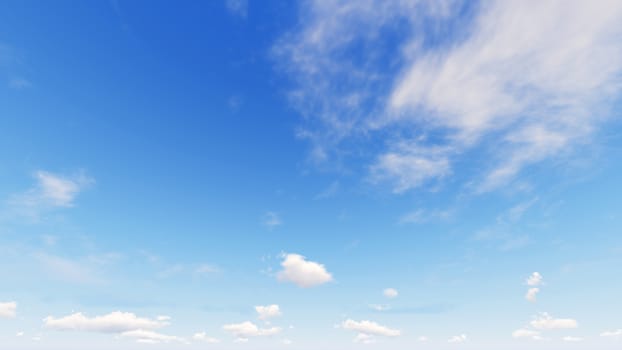 Cloudy blue sky abstract background, blue sky background with tiny clouds, 3d rendering

