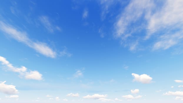 Cloudy blue sky abstract background, blue sky background with tiny clouds, 3d rendering

