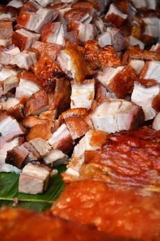 Typical Chinese style Roasted Pork in Market