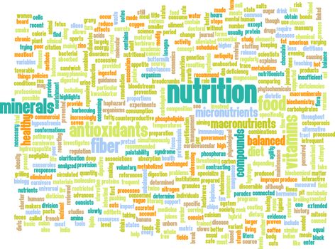 Nutrition Abstract as a Word Cloud Art
