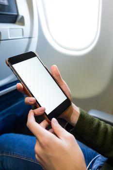 Holding smart phone in airplane