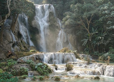 Tat Kuang Si Waterfall close to Luang Prabang, Laos, Asia