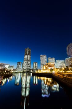 Yokohama city at night