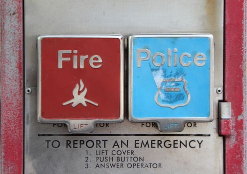 American Emergency Call Button Post for Fire and Police Department