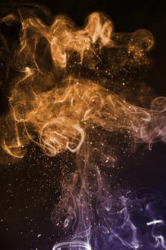 Smoke abstract background, colorful smoke of Joss stick