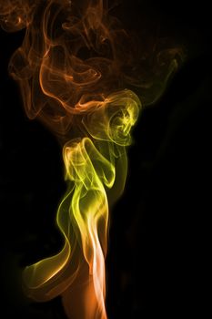 Smoke abstract background, colorful smoke of Joss stick